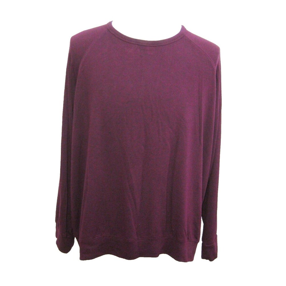 BUFFALO David Bitton Women's 2XL Burgundy Viscose Long Sleeve Sweater Shirt Top